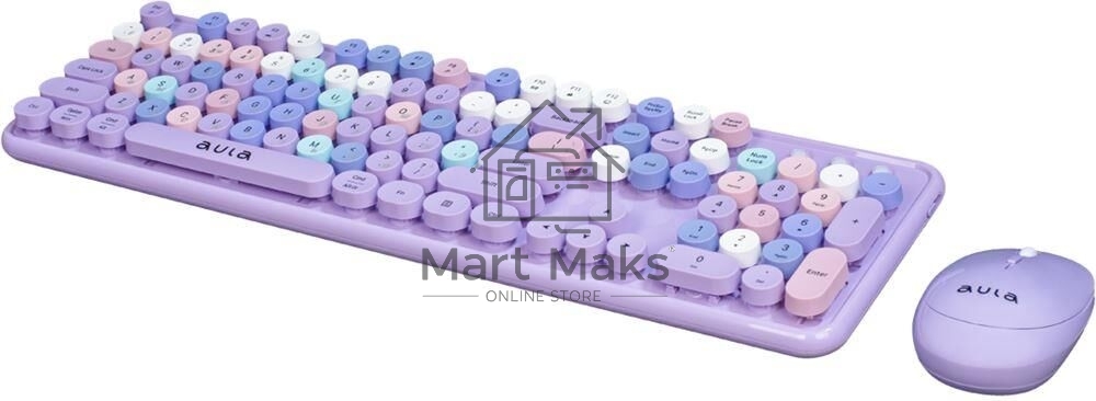 Комплект клавиатура + мышь AULA AC306 Purple-Colorful