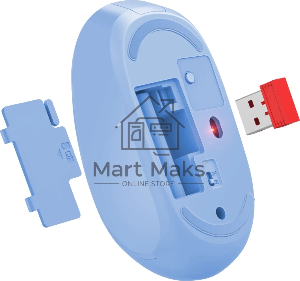 Мышь беспроводная Defender Smart MM-396 синий, 1600 dpi, радиоканал, Bluetooth, USB, кнопки - 3