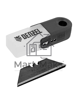 Лезвия Denzel 19 мм, сталь SK5 - 0,6 мм, трапециевидные, 5 штук