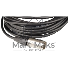 Кабель микрофонный FORCE FMC-05/10XLR (M) - XLR (F), высококачественный балансный, малошумящий с проводниками из безкислородной меди OFC, диаметр 6 мм, профессиональные металлические разъемы, длина 10 м, цвет черный