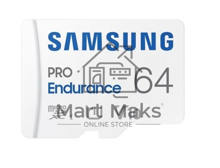 Флеш карта microSDXC 64GB Samsung PRO Endurance (для видеорегистратора) Class 10, UHS-I, W 30 МБ/с, R 100 МБ/с, <MB-MJ64KA/APC> адаптер на SD