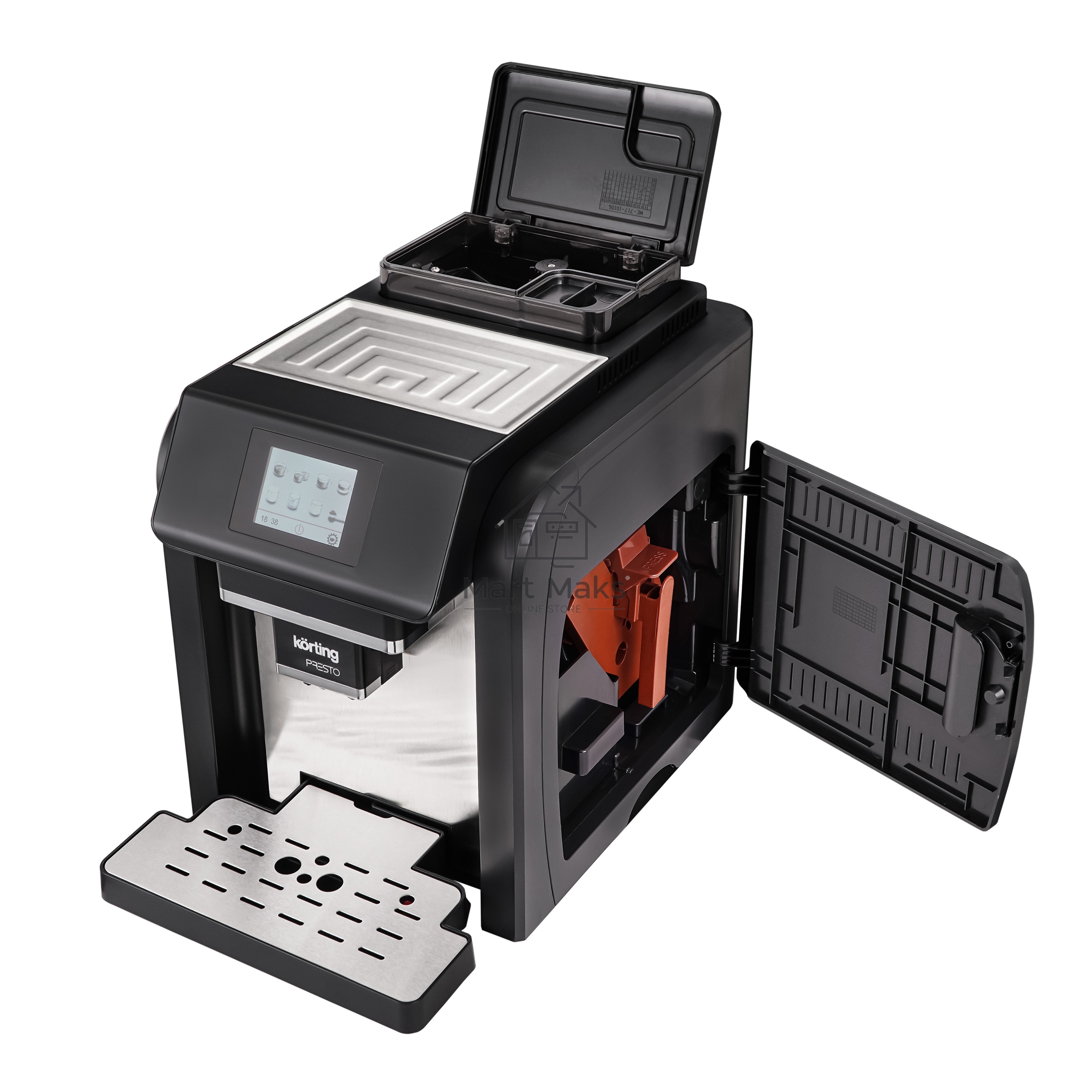 Кофемашина автоматическая Korting KACM 2009 PRESTO черный, зерновой/молотый, 2 л, 1400 Вт, 19 бар