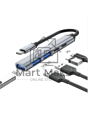 Разветвитель USB-C Digma DHUB-5USB-AC-3.0 5порт. черный