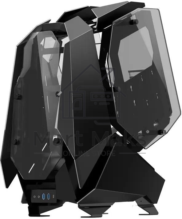 Компьютерный корпус без блока питания JONSBO MOD-5, Full-Tower, TG, no fans, 2xUSB-A 3.0 + 1xUSB-C 3.2, ATX, mATX, mITX Black