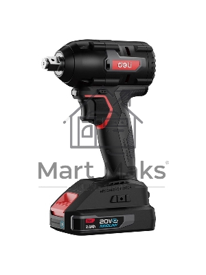 Гайковерт ударный аккумуляторный Deli DE-BS20-1D2 (2АКБ*2А·ч + ЗУ, 20V, 350Нм, 0-2800об/мин, 0-3600уд/мин, сумка)