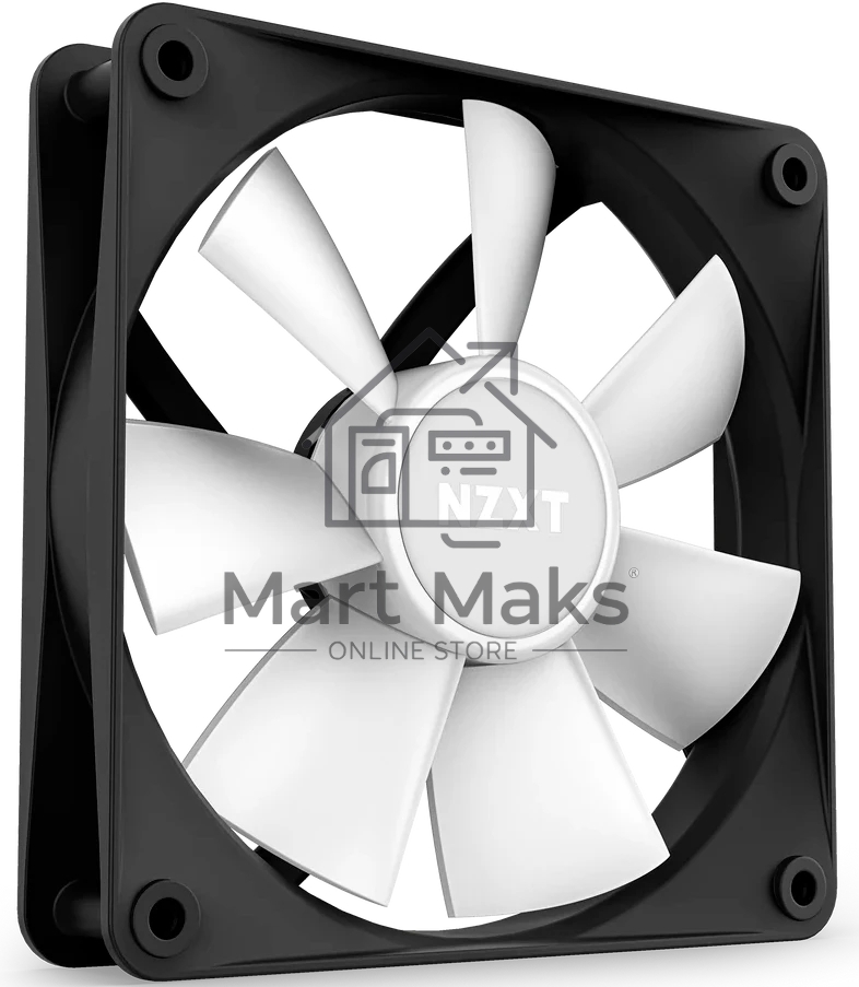 Вентилятор для корпуса Case Cooler NZXT F140 RGb Core Twin Pack (140x140x25мм, 4-pin PWM, RGb, 89.48CFM, 32.5dBA, 1800RPM, черный, 2pcs)