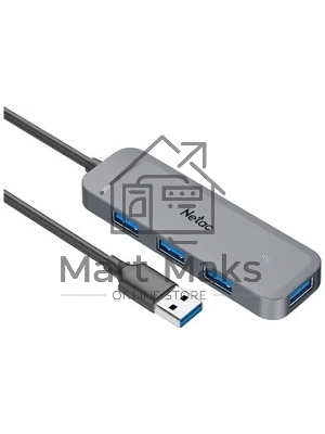 USB-концентратор Netac USB Hub WF11, USB-A to USB3.0*4 (repl. NT08WF11-30GR)