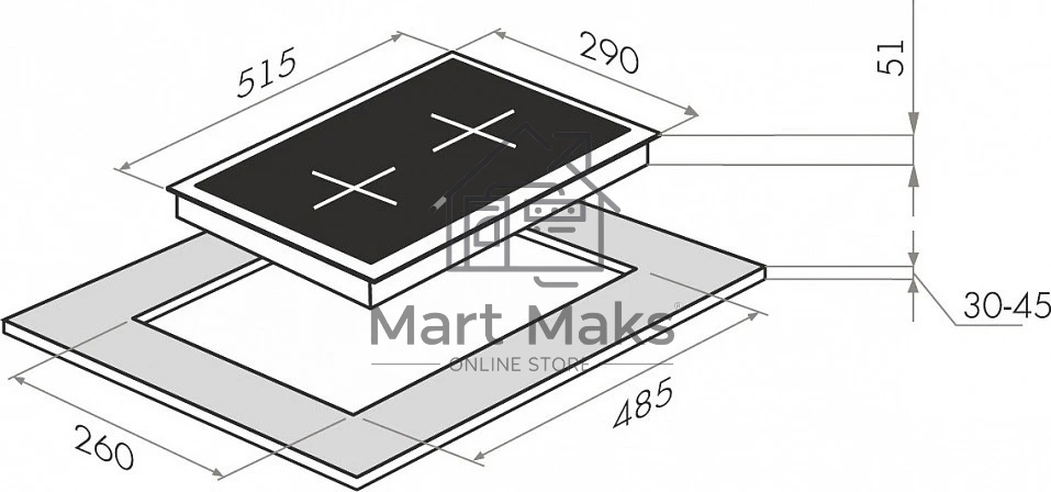Электрическая варочная панель Maunfeld EEHE.32.4B, черная