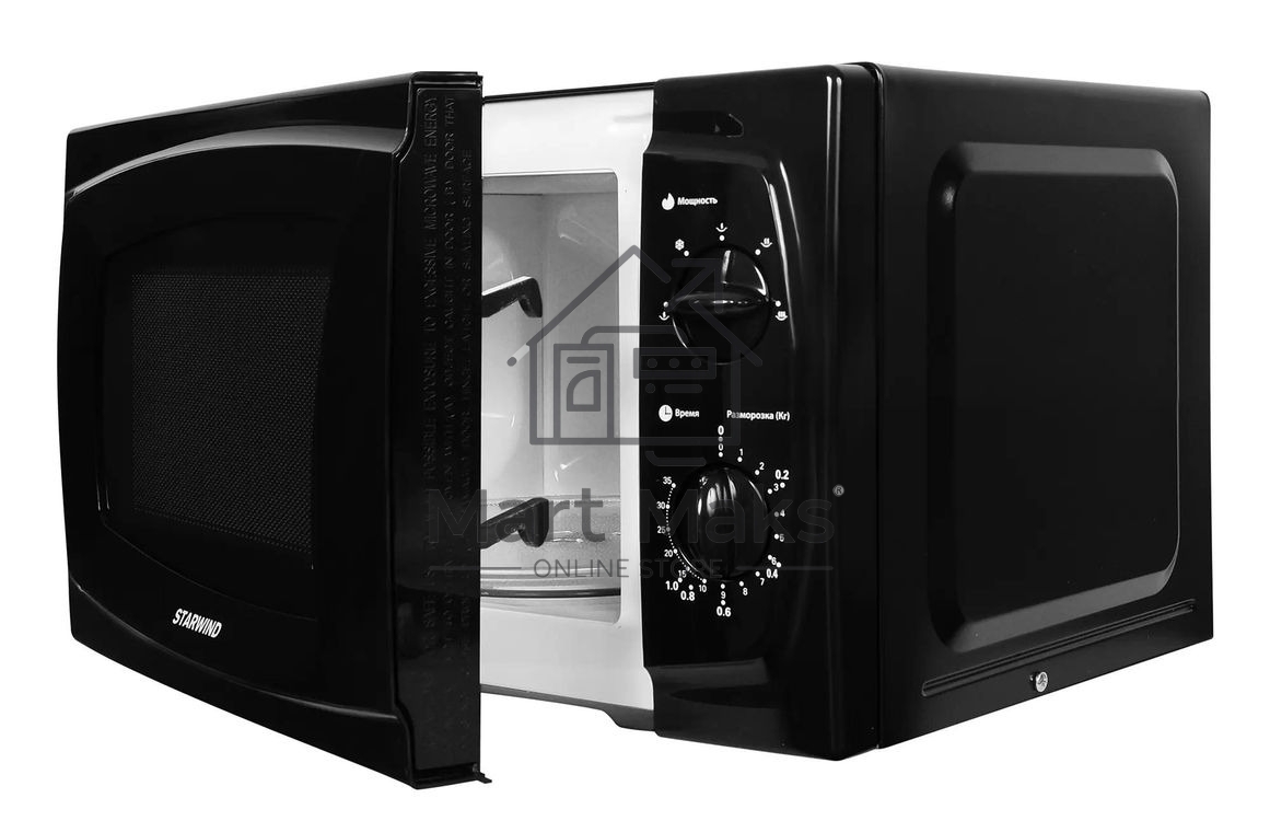 Микроволновая печь Starwind SWM5420 черный, 20 л, 700 Вт, переключатели - поворотный механизм