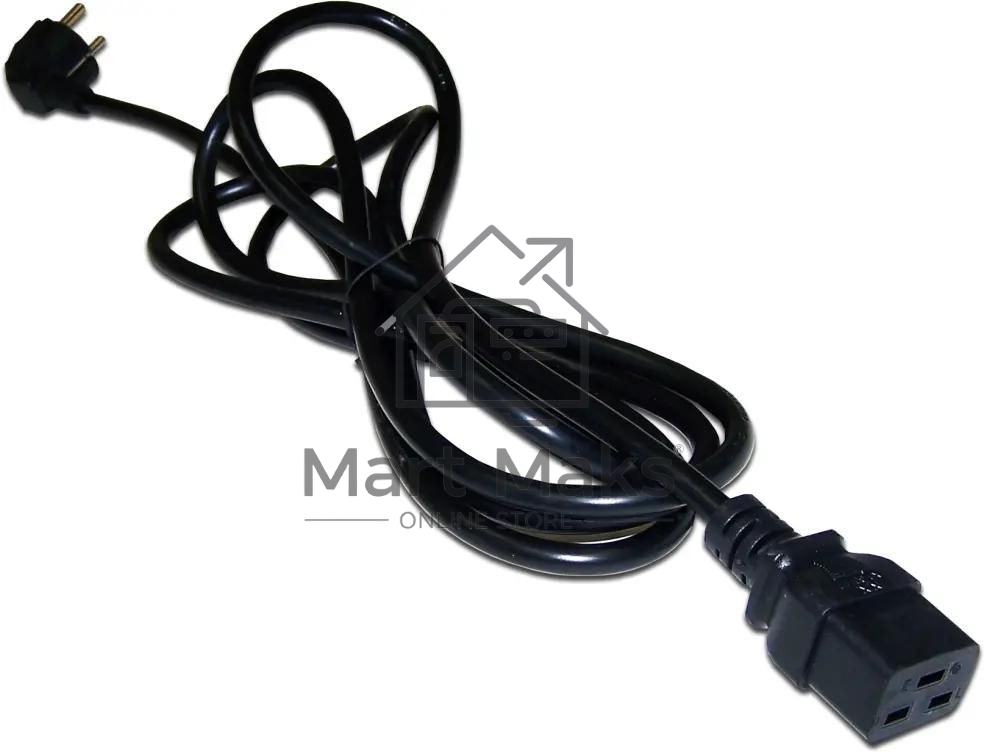 Шнур питания Lanmaster LAN-PP19/SHA-5.0-BK C19-Schuko проводник.:3x1.5мм2 5м 220В 16А черный