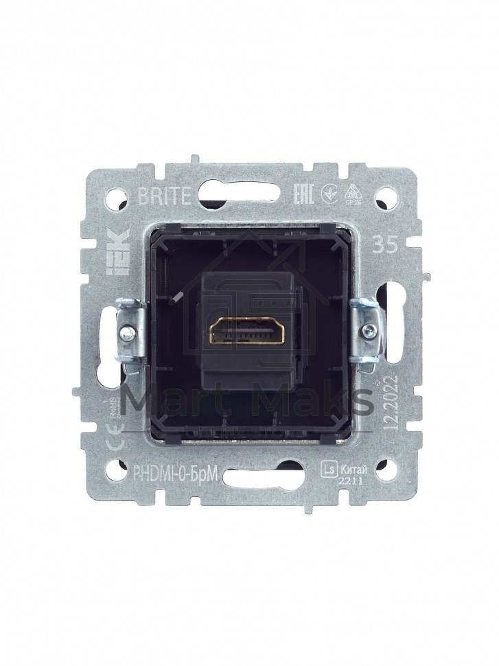 Розетка HDMI IEK BRITE РHDMI-0-БрМ маренго