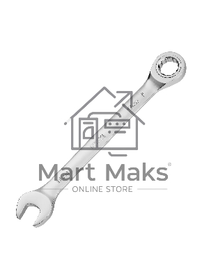 Ключ комбинированный трещоточный Denzel 14711 17 мм, CrV, матовый хром