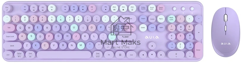 Комплект клавиатура + мышь AULA AC306 Purple-Colorful