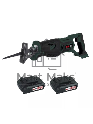Профессиональная пила сабельная бесщеточная KLPRO KLTKT18B-20 (18 В, Li-ion-2шт, 2.0А·ч, полотна дерево/металл, ЗУ, сумка)