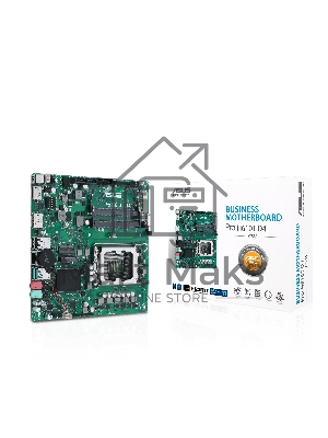 Материнская плата ASUS Pro H610T D4-CSM, LGA 1700, Intel H610, 2xSO-DIMM DDR4, 2xSATA, 1xM.2 (PCIe 4.0 x4/SATA), 1xHDMI, 1xDP, 1x 1Gb LAN, 2xUSB-A 3.2 Gen 1, 2xUSB-A 2.0, 2x3.5 мм, 7.1, Mini-ITX