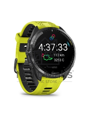 Смарт-часы Garmin Forerunner 965 черный, желто-черный ремешок 47мм