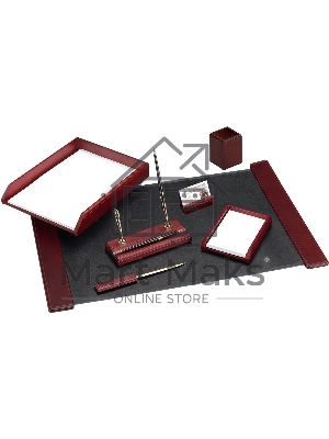 Настольный набор Good Sunrise M7C-8 (7 предметов) фактура красное дерево, материал дерево, бордовый/черный