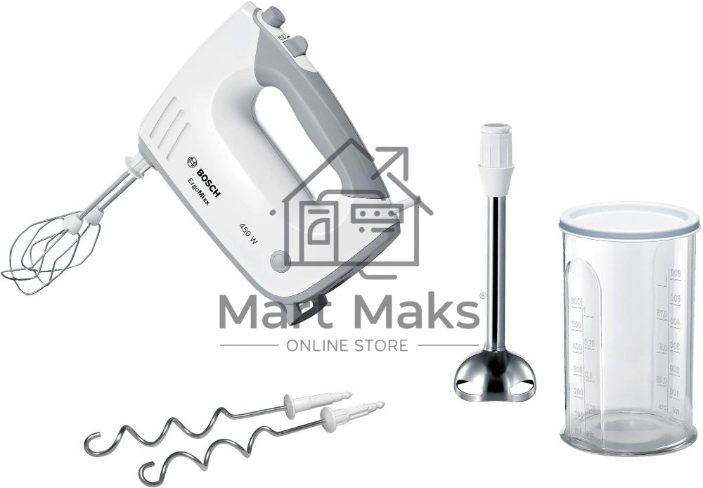 Миксер ручной Bosch MFQ36470 450 Вт, белый