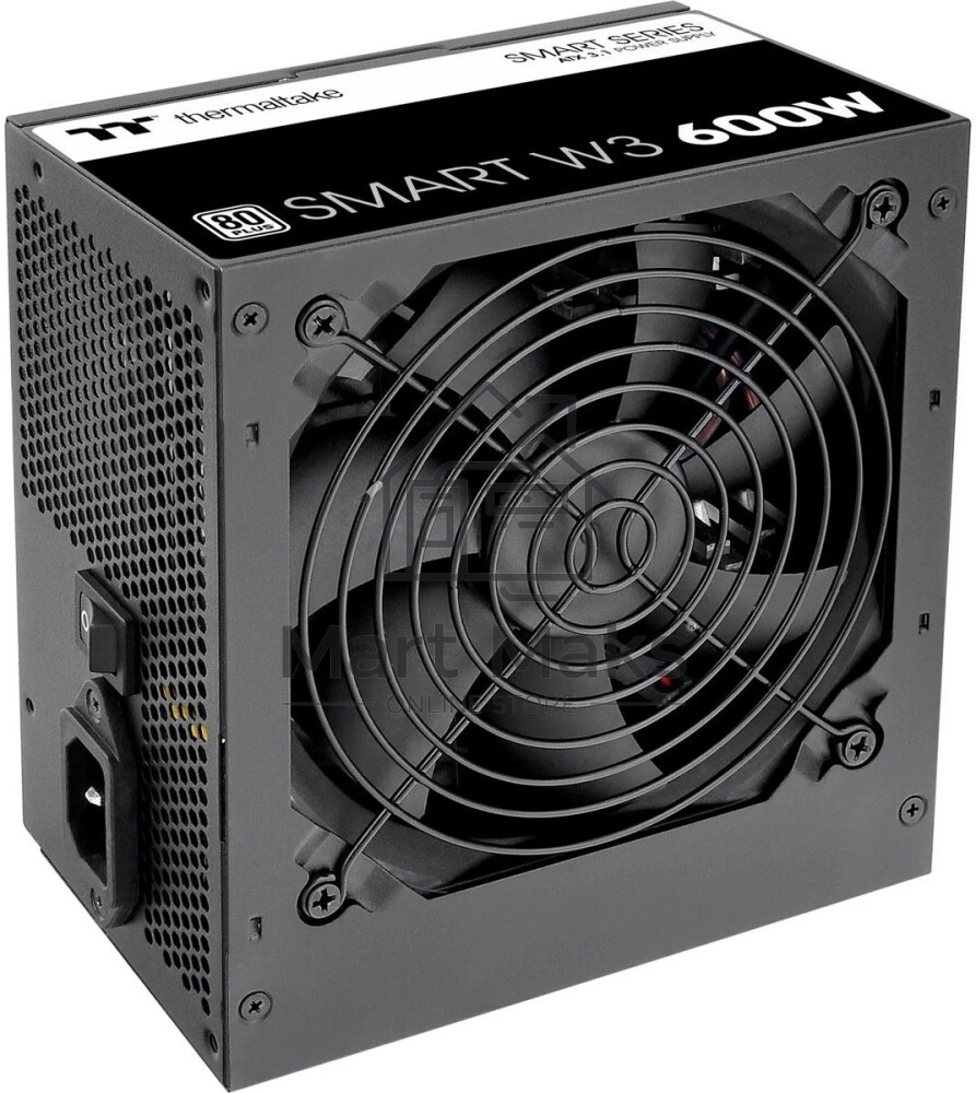 Блок питания Thermaltake Smart W3 600W, ATX 3.1, APFC, 12cm Fan, 80+, Retail