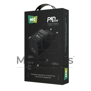 Зарядное устройство MORE CHOICE (4620202555823) NC86i 1Type-C 3.0A PD 20W для Lightning 8-pin Type-C, черный