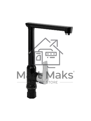 Смеситель на кухню BRIMIX 467, боковой Г-образный, шаровый из высокопрочного пластика АБС черный