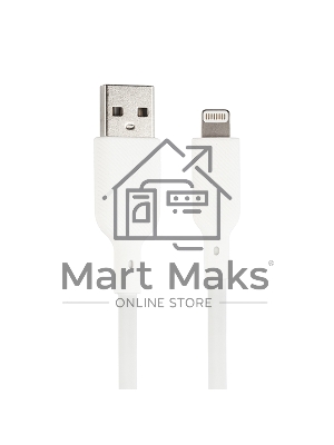 Кабель QUMO, MFI С48, USB-A на Apple 8 pin, силиконовый, 1м, 2,4A, 5V, 12W (белый)