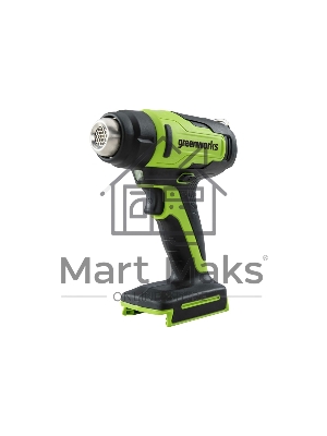 Фен строительный аккумуляторный GreenWorks G24HG, 24V, без АКБ и ЗУ (3400207)