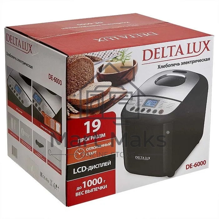 Хлебопечь DELTA LUX DE-6000 черная