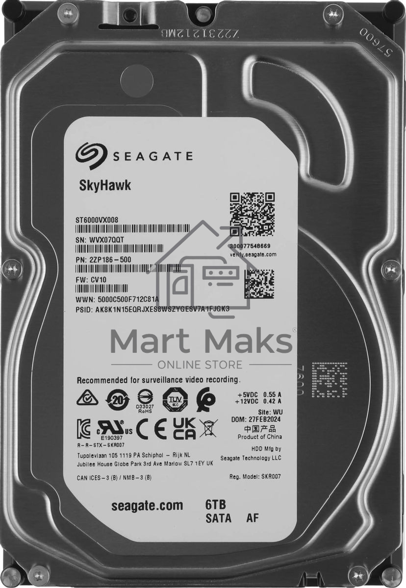 Жесткий диск Seagate ST6000VX008 SATA 6TB 5400RPM 6GB/S 256MB