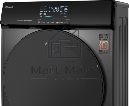 Стиральная машина Weissgauff WM 4927 Direct Drive Inverter Premium Deep Grey серая, загрузка фронтальная 7кг, 1200 об/мин., класс: A+++
