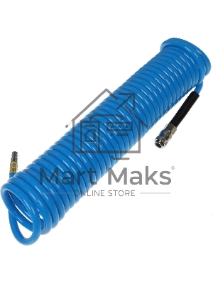 Пневматическое оборудование FUBAG Шланг спиральный с фитингами [170305] рапид_полиуретан_15бар_8х12мм_10м