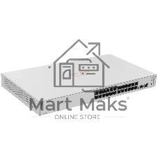 Коммутатор HPE Instant On 1830 24G 2SFP 12PoE+ 195W, 12×1 Гбит/с PoE+ + 2×1 Гбит/с SFP, настраиваемый
