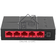 Коммутатор Mercusys MS105G, 5×1 Гбит/с, неуправляемый