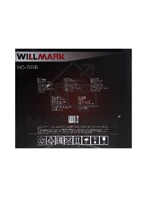Мини-печь Willmark WO-503B (45 литров, таймер, термостат,230С, 1800Вт, черный)