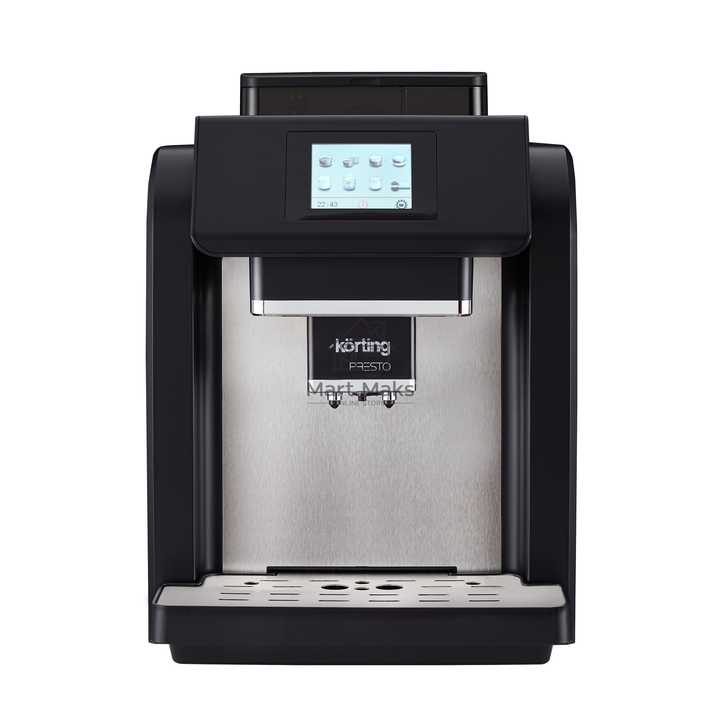Кофемашина автоматическая Korting KACM 2009 PRESTO черный, зерновой/молотый, 2 л, 1400 Вт, 19 бар