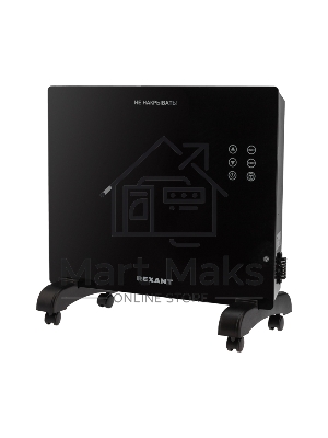 Конвектор Rexant 60-0112, черный, 1000 Вт, 10 м2, электронный термостат, Wi-Fi