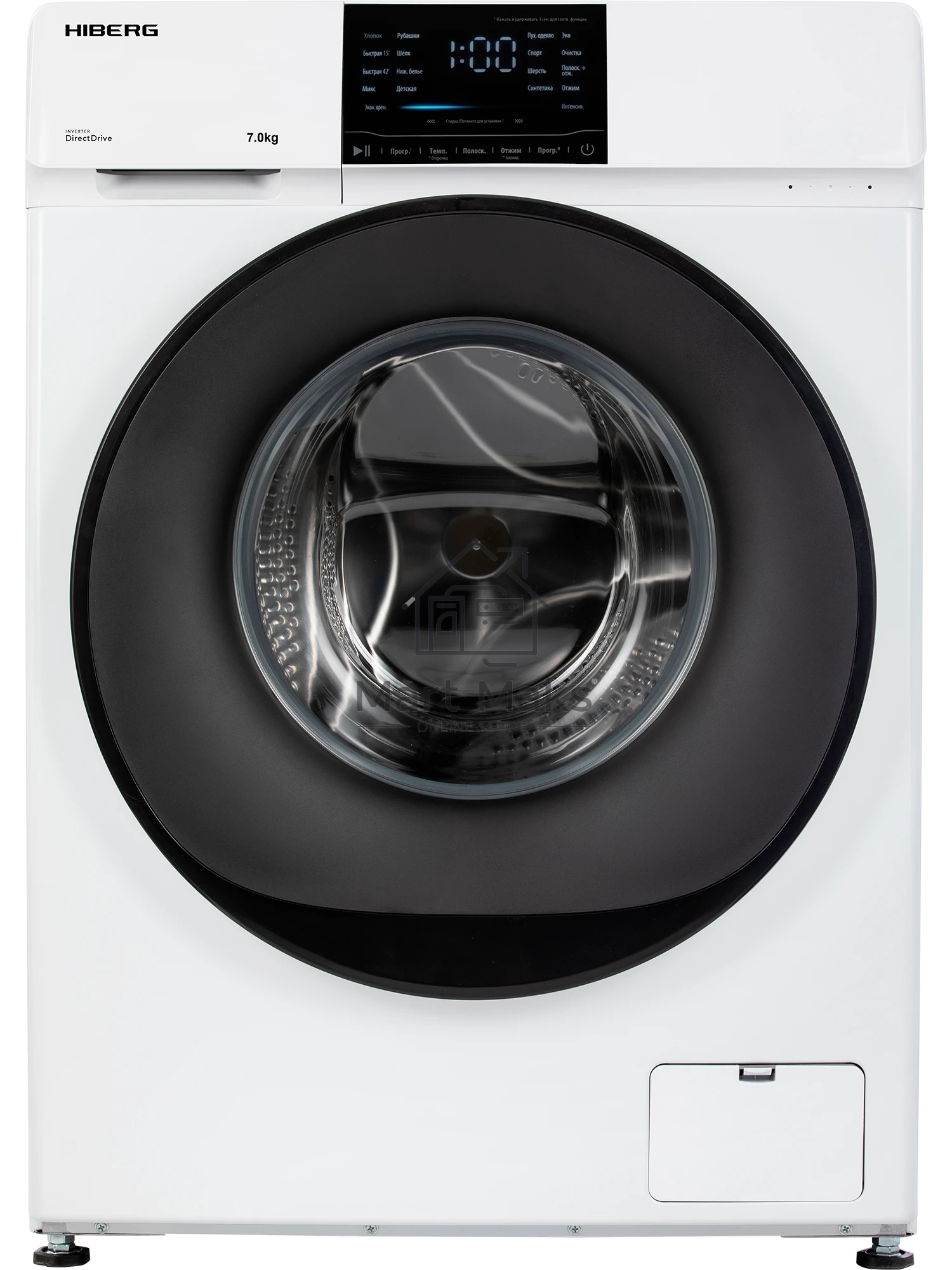Стиральная машина HIBERG i-DDQ6 - 712 W белая, загрузка фронтальная 7кг, 1200 об/мин., класс: A+++