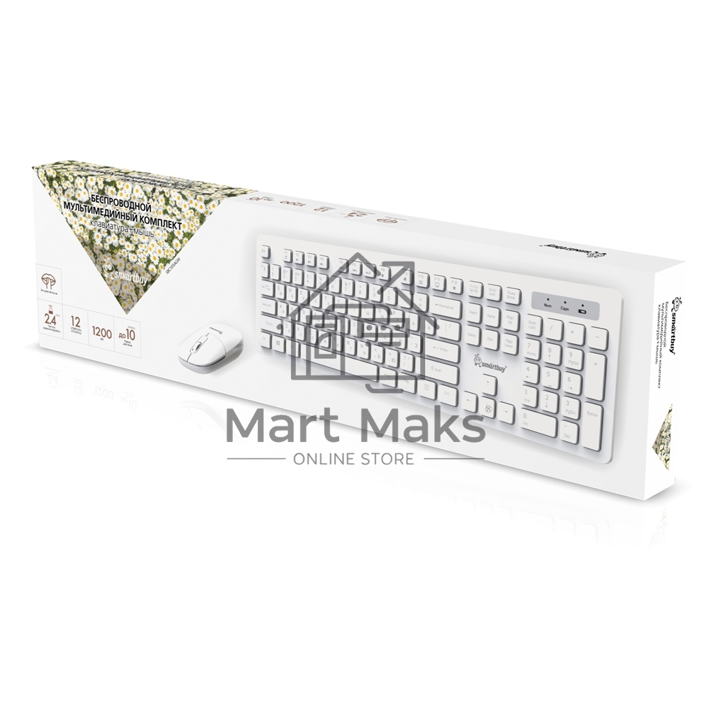 Комплект клавиатура+мышь Smartbuy (SBC105AGW) 105AG белый