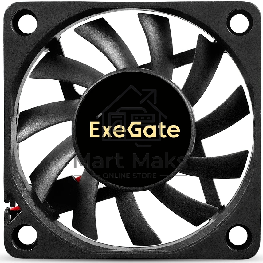 Вентилятор корпусной ExeGate ExtraSilent ES06010S2P, 60 мм, 2000 об/мин, 16 дБ, 2-pin, без подсветки