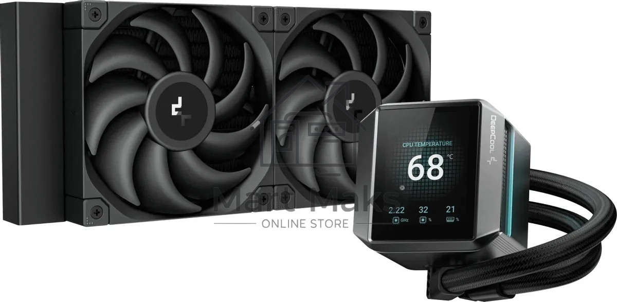 Система жидкостного охлаждения DEEPCOOL MYSTIQUE 240 черный, 120 мм, алюминий, 2150 об/мин, 36.49 дБ, 4 pin, 280 Вт