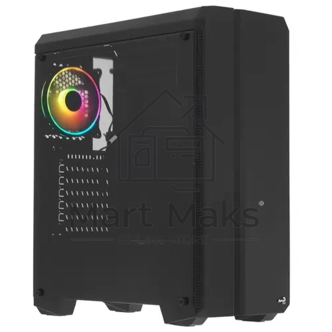 Компьютерный корпус MidiTower Aerocool / Formula GENESIS-G-BK-v2 (ATX, USB3x2, USB2x2, ARGB fan x1, без БП) (4711099473892)