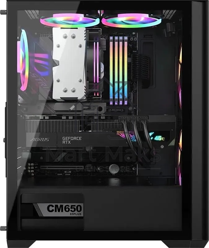 Компьютерный корпус AeroCool / Formula Air Power G5 DUO черный без БП ATX 2x180mm 1xUSB3.0 1xUSB3.1 audio bott PSU