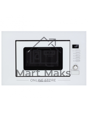 Микроволновая печь встраиваемая Zigmund & Shtain BMO 21 W белый, 20 л, 1200 Вт, переключатели - поворотный механизм/кнопки