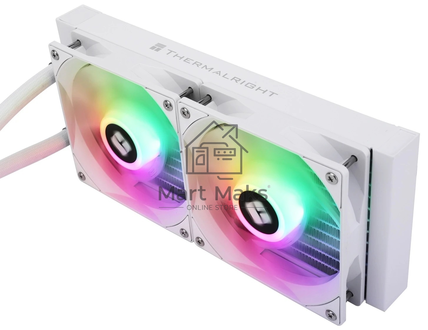 Водяное охлаждение для процессора Thermalright Aqua Elite 240 White ARGB V3 (240mm, White, ARGB/ Fans: 2x120mm, 66.17CFM, 25.6dBA, 1500RPM/ Pump height 53mm, 23dBA, 3300RPM, Rad thickness 27mm/ S: 1200, 1700, 1851, 2011, 2066, 115X, AM4, AM5)