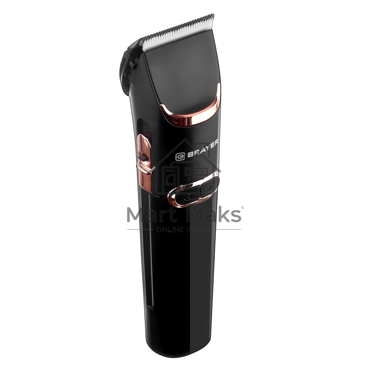 Машинка для стрижки BRAYER BR3401, LED-дисплей, 4 насад, турбо, титан. покр, регу. высоты лезвий