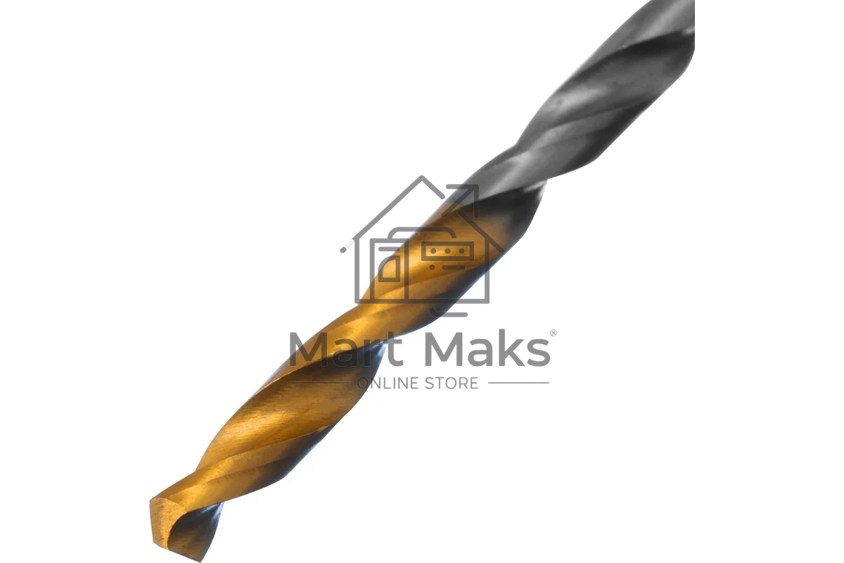 Сверло спиральное по металлу Denzel 2,5 x 57мм, Р6М5, Golden Tip, 2 шт.