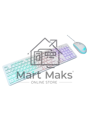 Комплект клавиатура+мышь Dialog KMGK-1707U проводной, USB, 1600 DPI, белый