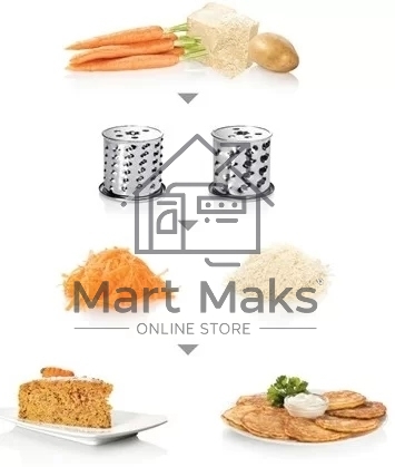 Мясорубка электрическая Bosch MFW68640 черный, 2200 Вт, 4.3 кг/мин, реверс, металлический лоток, насадки - 5