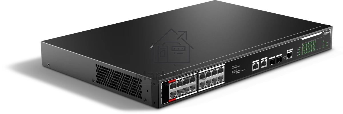 Коммутатор Dahua DH-SF4018P-C, 16×100 Мбит/с + 2×1 Гбит/с Combo, управляемый