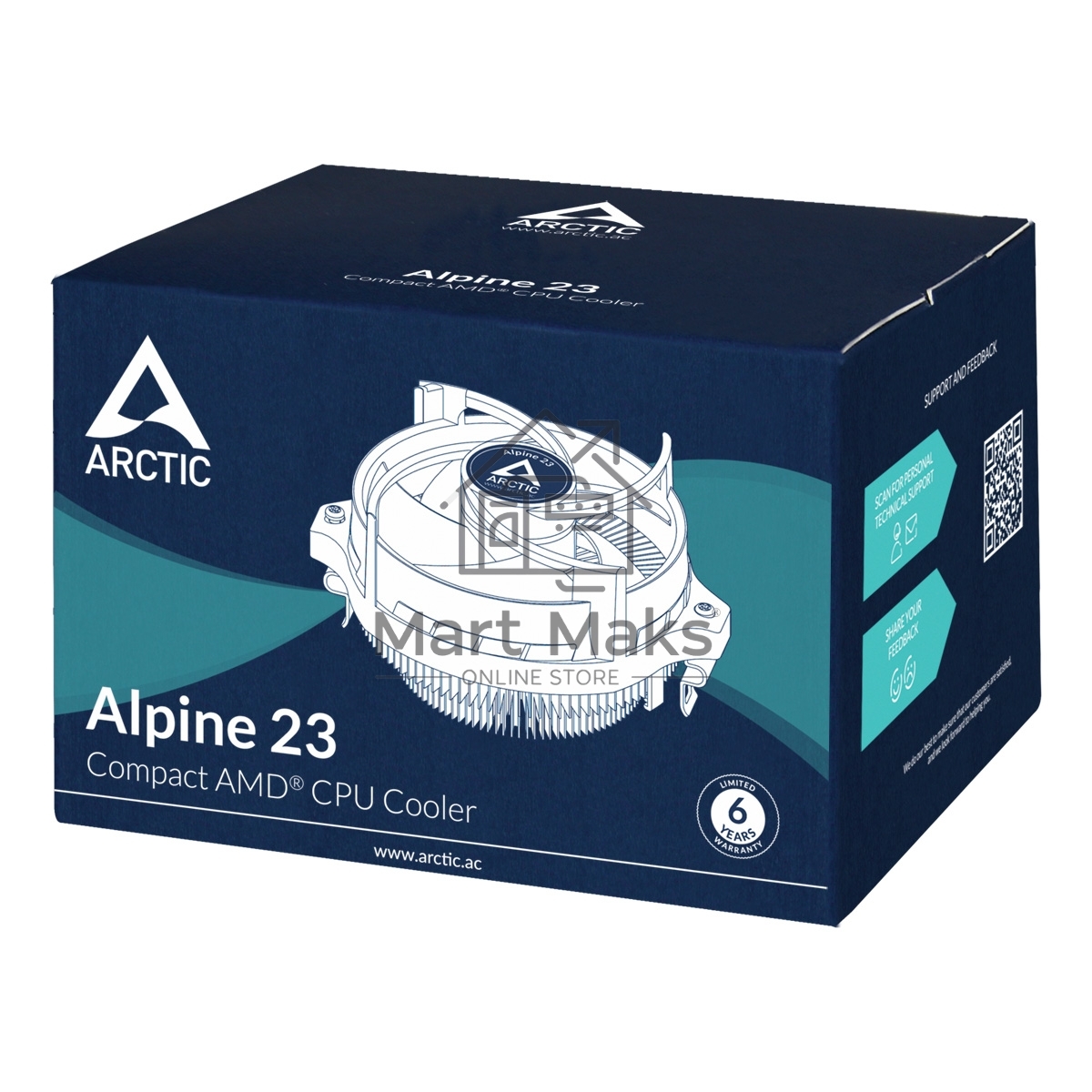 Кулер для процессора Arctic Alpine 23 серебристый, 90 мм, алюминий, 2000 об/мин, 22.5 дБ, 4 pin, 65 Вт, 65 мм